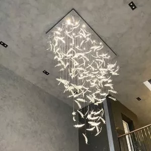 Đèn chùm lông vũ thiết kế DTK-01