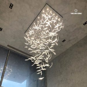 Đèn chùm lông vũ thiết kế DTK-01