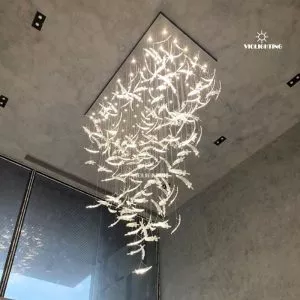 Đèn chùm lông vũ thiết kế DTK-01
