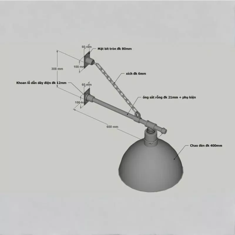 Anchor Light - Đèn thả treo tường công nghiệp Violighting - Hình ảnh 2