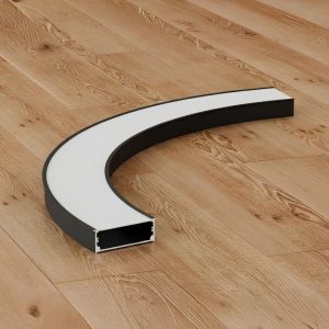 Đèn thanh nhôm profile định hình cong âm trần W100H37A