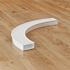 Đèn thanh nhôm profile định hình cong âm trần W100H50A