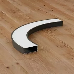 Đèn thanh nhôm profile định hình cong âm trần W120H50A