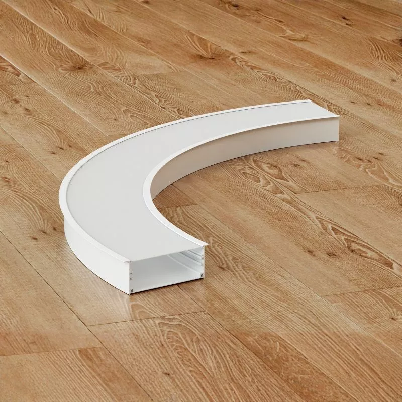Đèn thanh nhôm profile định hình cong âm trần W120H50A