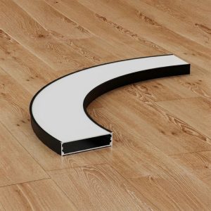 Đèn thanh nhôm profile định hình cong âm trần W150H37A