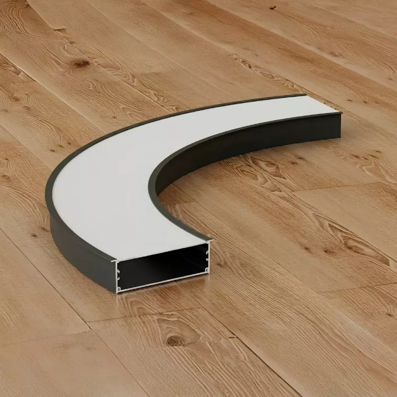Đèn thanh nhôm profile định hình cong âm trần W150H50A - Hình ảnh 2