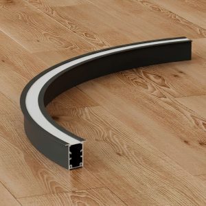 Đèn thanh nhôm profile định hình cong âm trần W30H50A