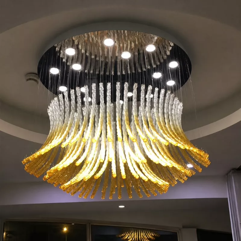 Đèn thả bó lúa thủy tinh nghệ thuật DTK-20