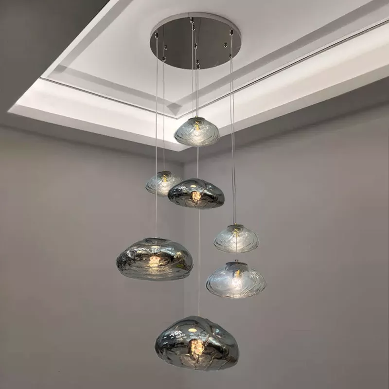 Đèn thả mây thủy tinh hiện đại DTK-17