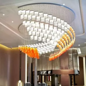 Đèn thả thẻ thủy tinh màu cao cấp DTK-23