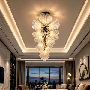 Đèn chùm pha lê hình cánh hoa cao cấp DTK-44
